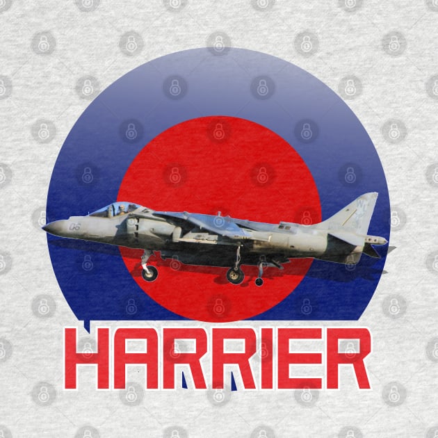 Harrier Jump jet in RAF roundel by AJ techDesigns